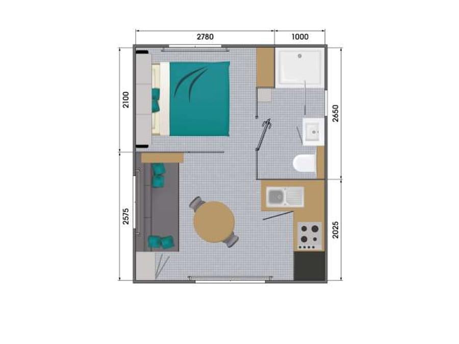 Mobilhome 2 personnes - Confort - 1 chambre 3