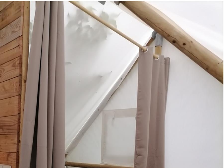 Tente en toile et en bois 4 personnes - Bungalow Toilé et Bois Standard 28m² - 2 chambres (sans sanitaires) 4 pers 3