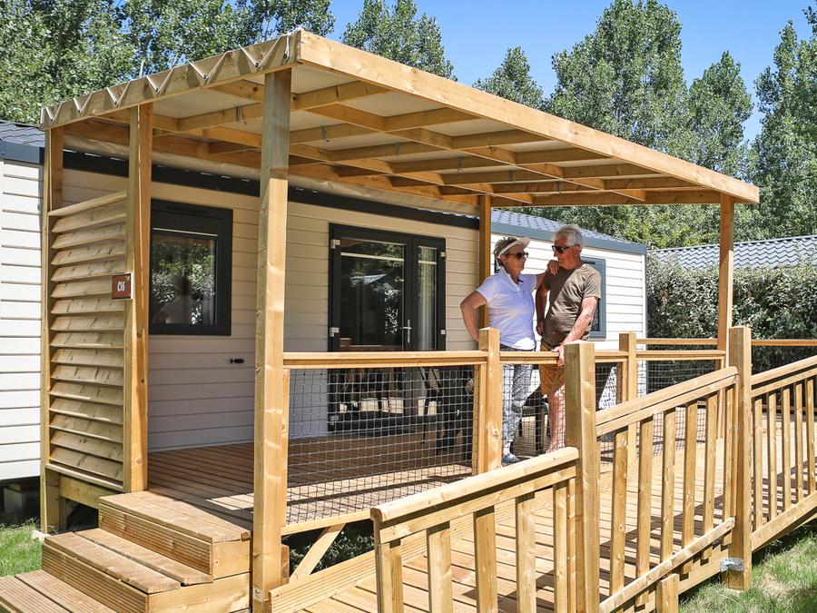 Mobilhome 4 personnes - Mobil home PMR Confort 31m² - 2 chambres + terrasse semi-couverte 4 pers. 0