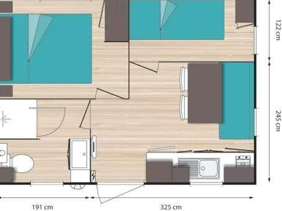Mobilhome 4 personnes - Classique 2 chambres 4 personnes 5