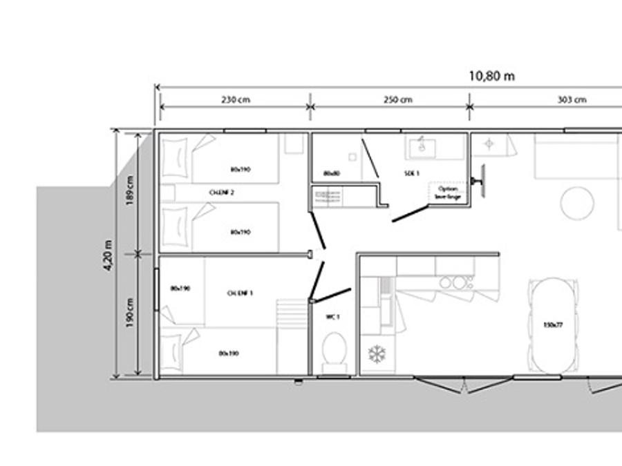 Mobilhome 6 personnes - Mobil-home Premium Evasion 45m² (3 chambres) 6 pers 5