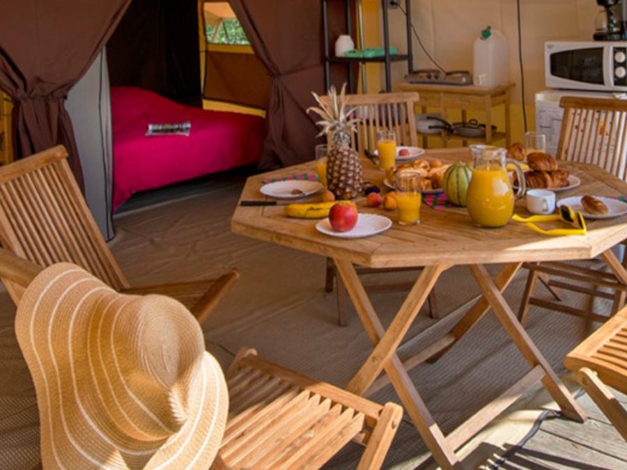 Tente en toile et en bois 5 personnes - NATURA 1