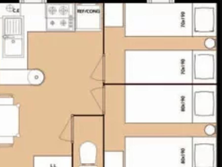 Mobilhome 6 personnes - FEERIQUE - TV - CLIM 7