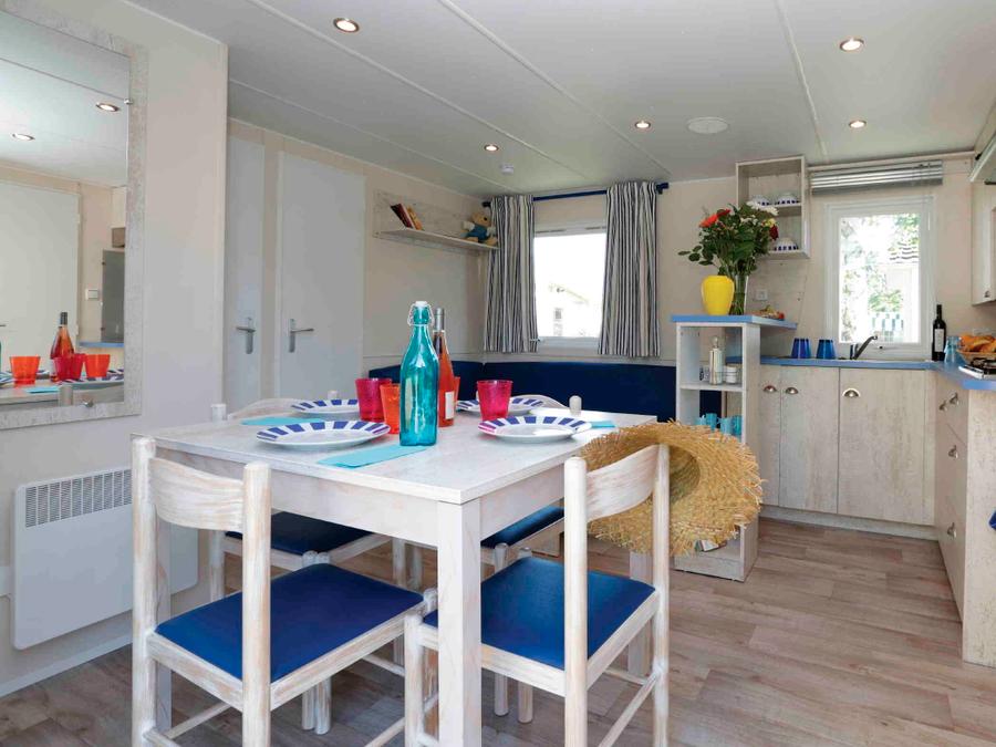 Mobilhome 8 personnes - Mobil-home Cabane du Pêcheur GRAND CONFORT 3 chambres 34m² Terrasse Couverte 6/8 pers 6