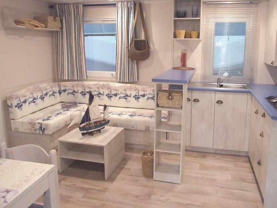 Mobilhome 8 personnes - Mobil-home Cabane du Pêcheur GRAND CONFORT 3 chambres 34m² Terrasse Couverte 6/8 pers 2