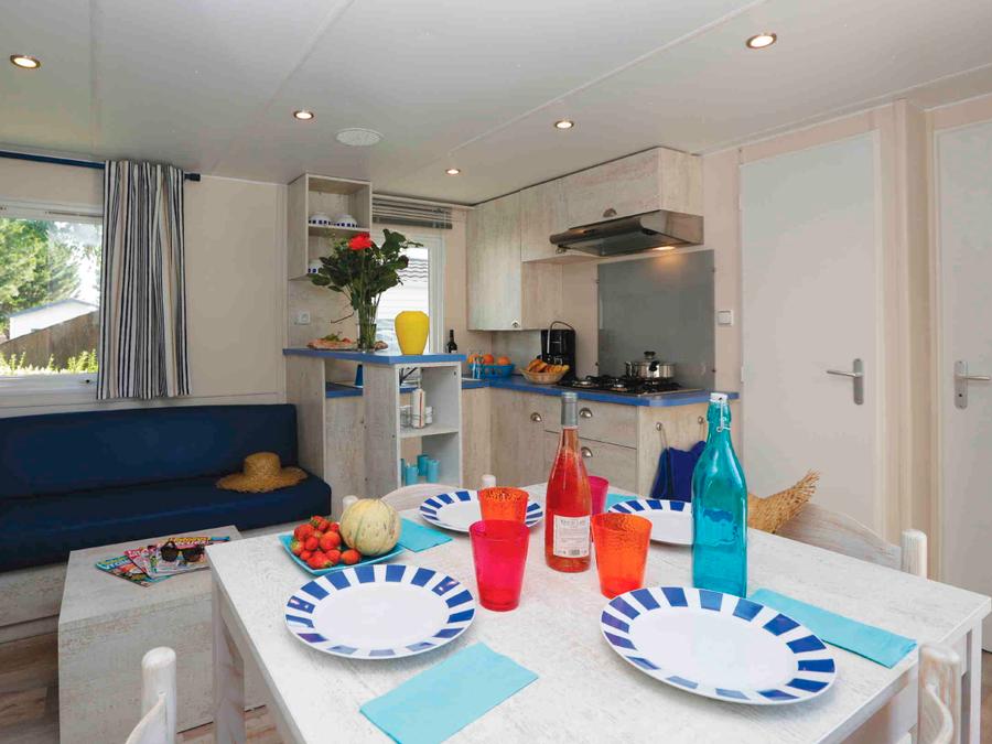 Mobilhome 8 personnes - Mobil-home Cabane du Pêcheur GRAND CONFORT 3 chambres 34m² Terrasse Couverte 6/8 pers 5