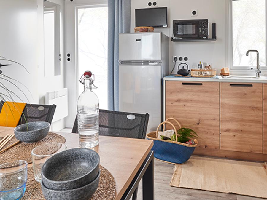Mobilhome 8 personnes - Mobil-home GRAND CONFORT 3 chambres 31 m² terrasse couverte + lave-vaisselle 6/8 pers 1