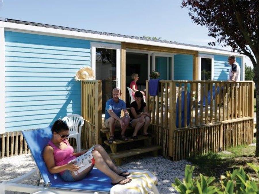Mobilhome 6 personnes - Mobil-home CONFORT 2 chambres + 2 salles de bain 28 m² Terrasse Couverte 4/6 pers 4