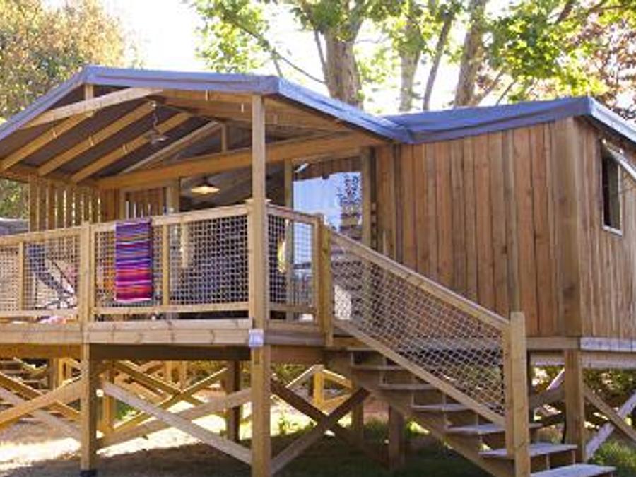 Lodge 6 personnes - Cabane Lodge Cosy Flower CONFORT 2 chambres 27m² - Terrasse Couverte 4/6 pers 1