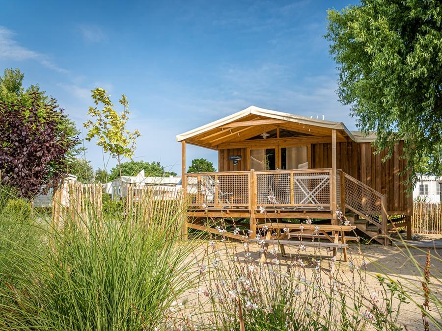 Lodge 6 personnes - Cabane Lodge Cosy Flower CONFORT 2 chambres 27m² - Terrasse Couverte 4/6 pers 6