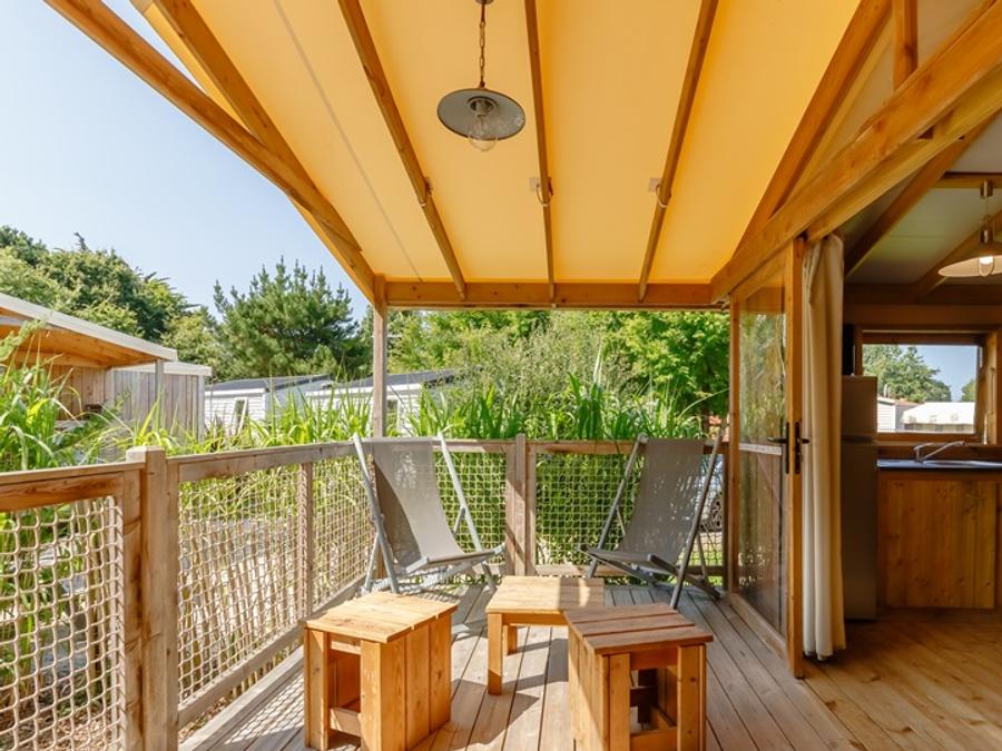 Lodge 6 personnes - Cabane Lodge Cosy Flower CONFORT 2 chambres 27m² - Terrasse Couverte 4/6 pers 4