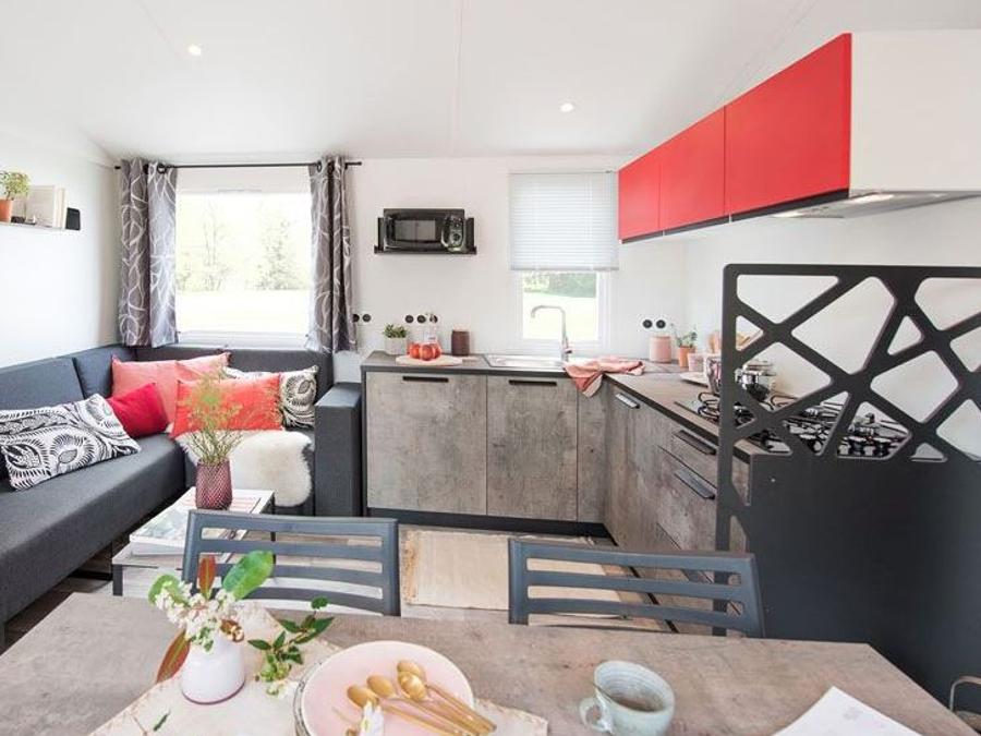 Mobilhome 8 personnes - Mobil-home GRAND CONFORT 3 chambres 2 salles de bain 36 m² Terrasse Couverte 6/8 pers 1