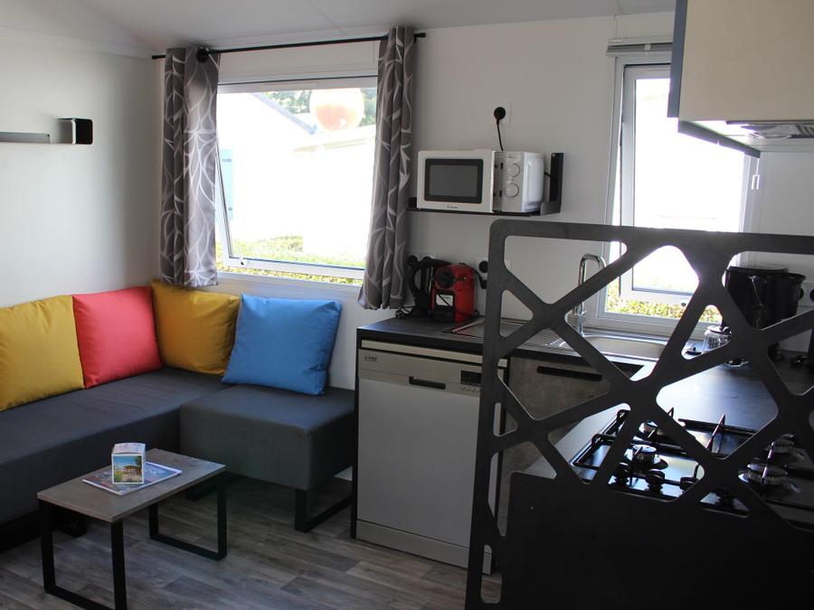 Mobilhome 8 personnes - Mobil-home GRAND CONFORT 3 chambres 2 salles de bain 36 m² Terrasse Couverte 6/8 pers 2