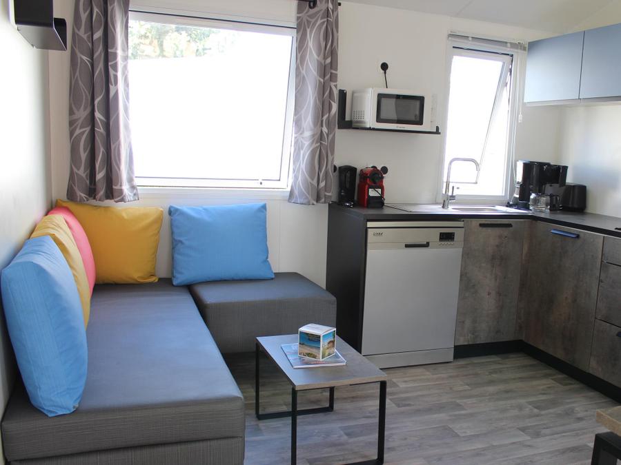 Mobilhome 8 personnes - Mobil-home GRAND CONFORT 3 chambres 2 salles de bain 36 m² Terrasse Couverte 6/8 pers 3