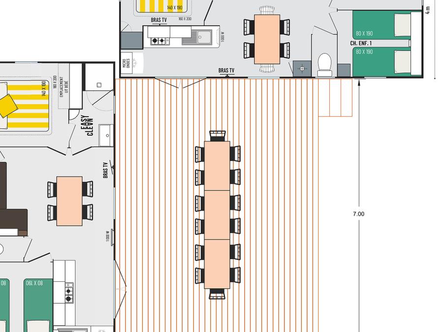 Mobilhome 11 personnes - Mobil home PREMIUM