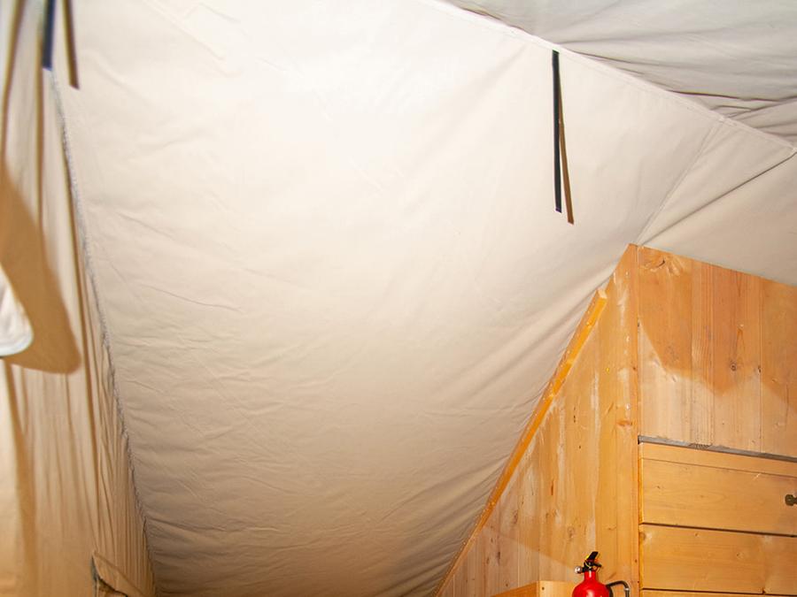 Tente en toile et en bois 5 personnes - Tente lodge premium avec sanitaires 5 personnes 7