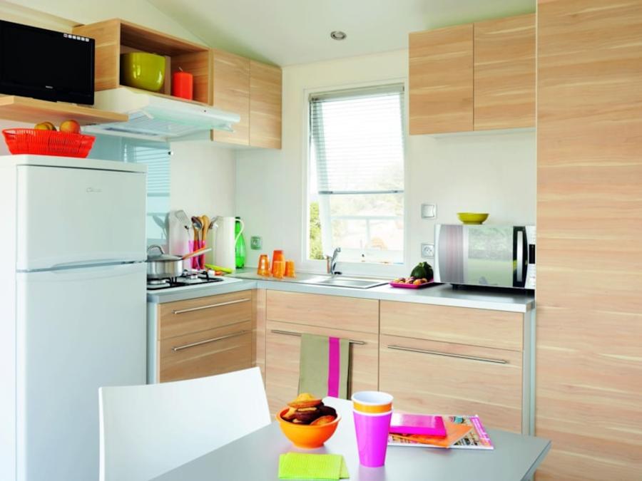Mobilhome 4 personnes - Confort 26m² 2ch 4 personnes + terrasse semi couverte (coté plage) 4