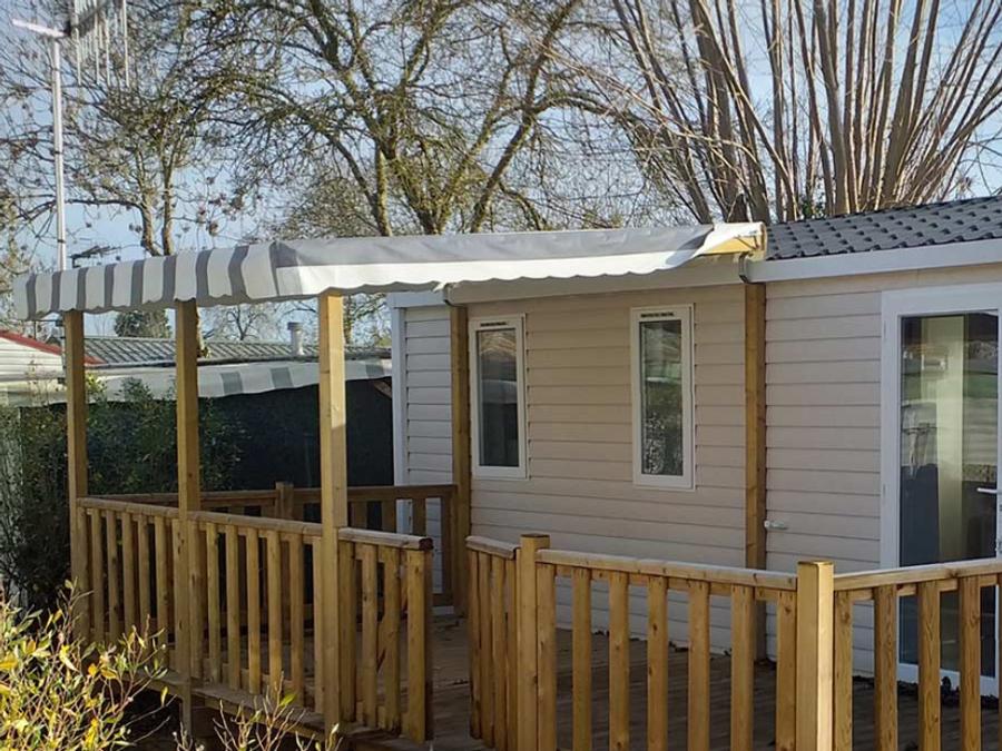 Mobilhome 6 personnes - Premium 32m² 3 chambres + terasse semi-couverte + Clim (coté plage) 0