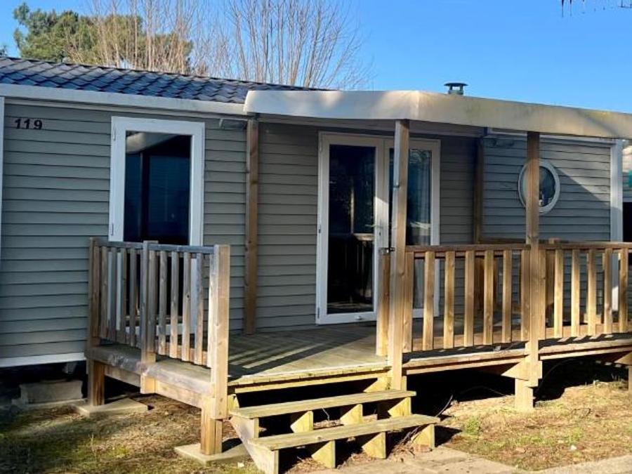 Mobilhome 6 personnes - Mobil-Home Premium 32m² 3 chambres + terrasse semi-couverte + Clim+LV+draps+serviettes (coté plage) 0