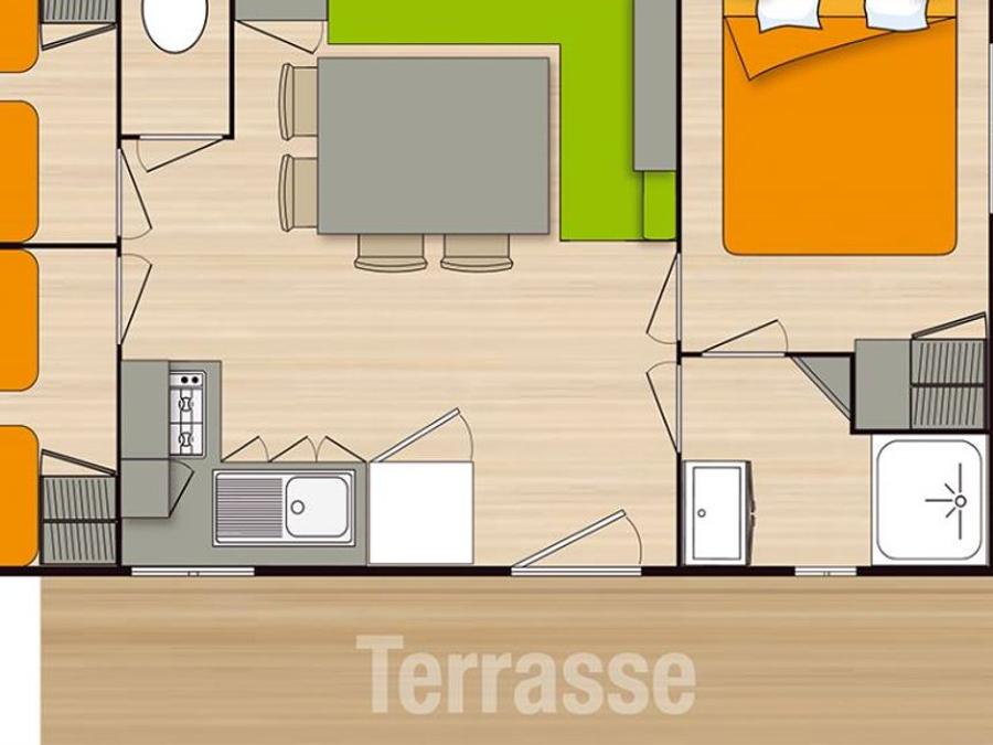Mobilhome 8 personnes - Classique - TV 7