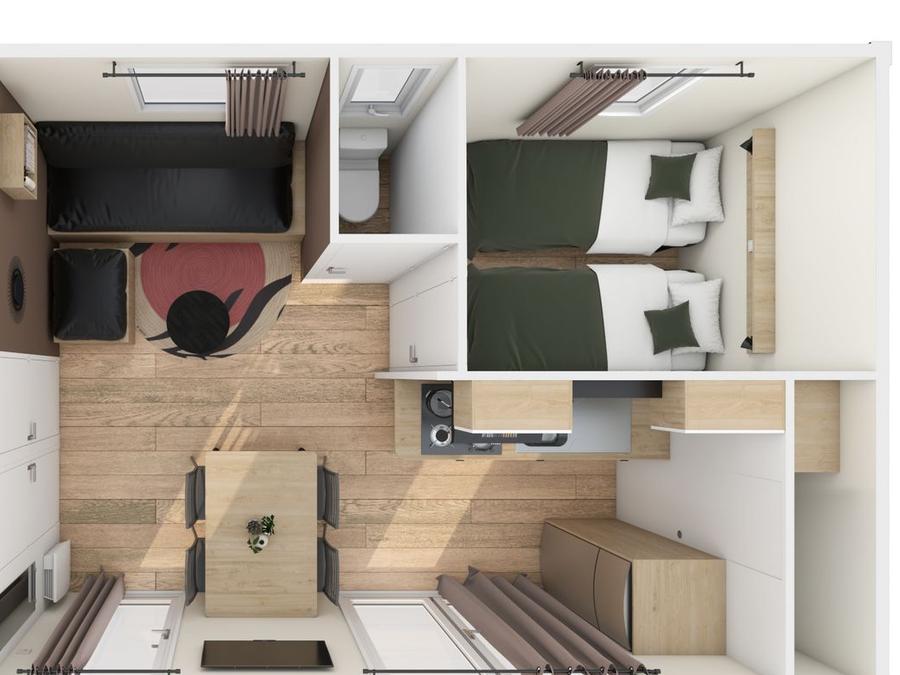 Mobilhome 4 personnes - Confort + 2 chambres Dimanche 12