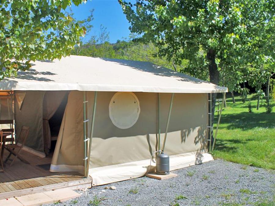 Tente en toile et en bois 6 personnes - Lodge Canada Confort (6p-3ch) 35m² sans sanitaires 0