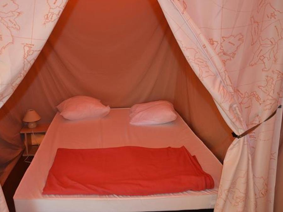 Tente en toile et en bois 6 personnes - Lodge Canada Confort (6p-3ch) 35m² sans sanitaires 4