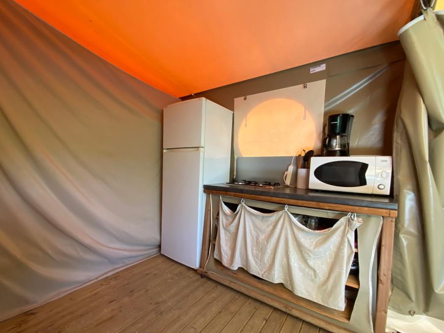 Tente en toile et en bois 6 personnes - Lodge Canada Confort (6p-3ch) 35m² sans sanitaires 10