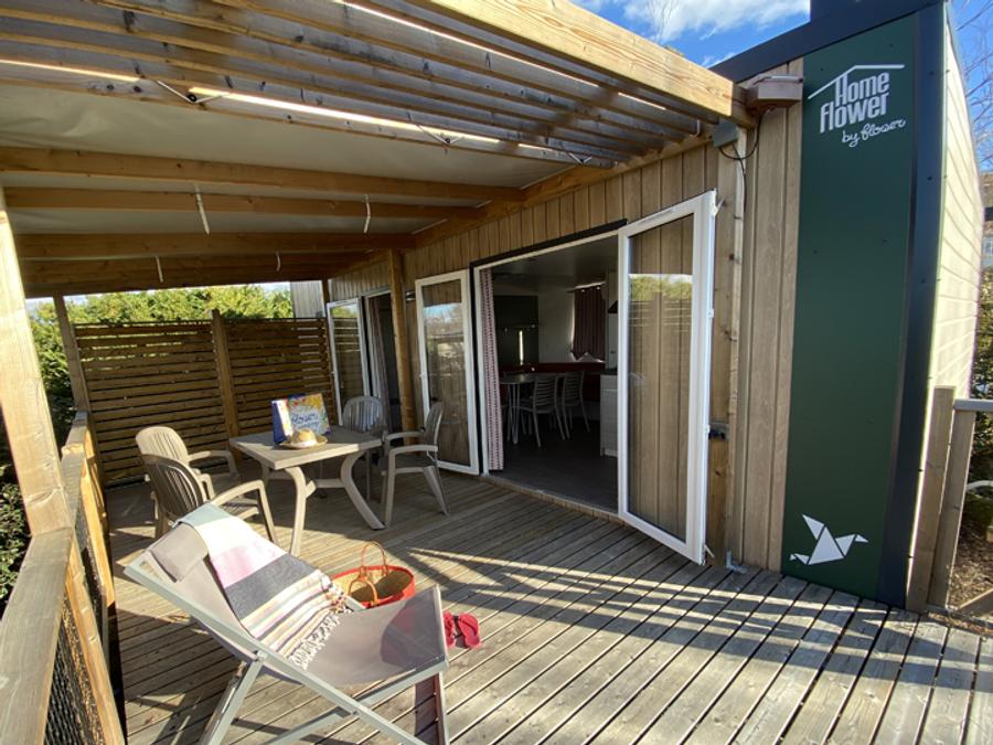 Mobilhome 4 personnes - Homeflower Premium 29 m² (4p-2ch) Clim, Tv, lave-vaisselle, terrasse XXL 0
