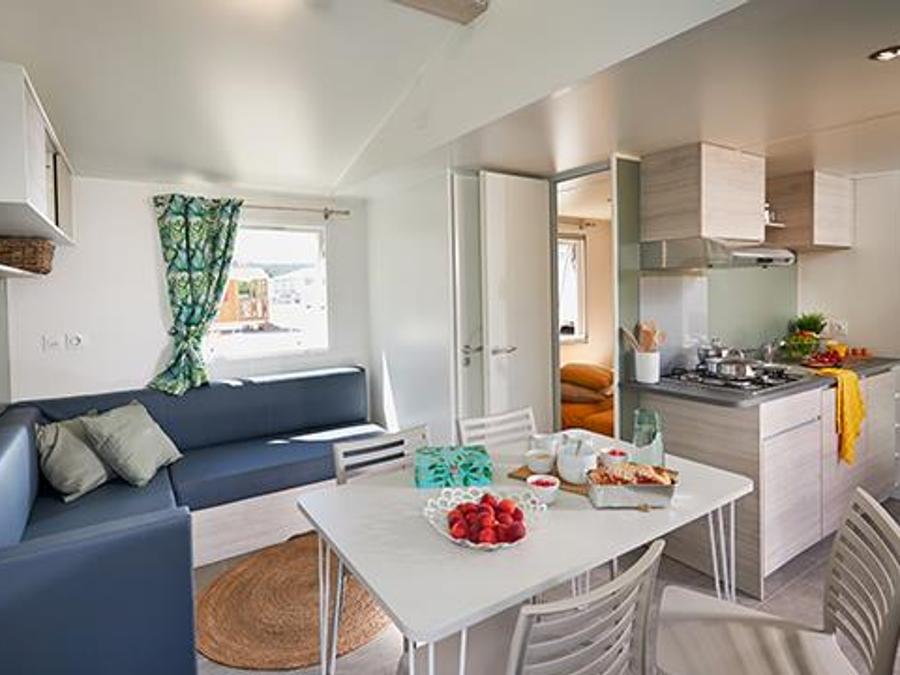 Mobilhome 4 personnes - Homeflower Premium 29 m² (4p-2ch) Clim, Tv, lave-vaisselle, terrasse XXL 1