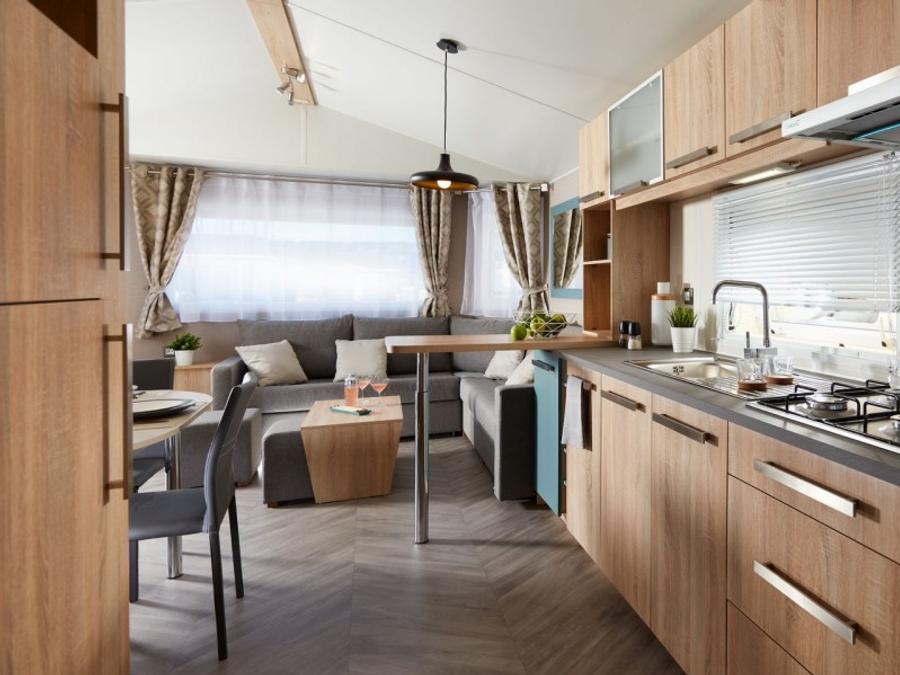 Mobilhome 4 personnes - Mobil-home Luxe 40m² (4p-2ch), Clim, Tv, Lv, lit 160,volets roulants, plancha, Nespresso 3