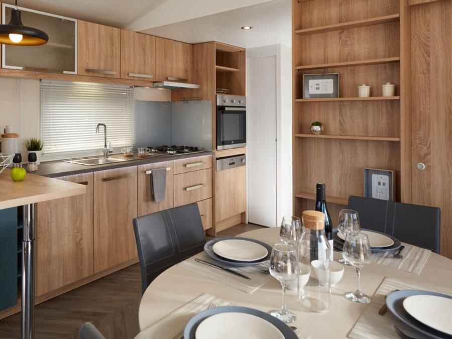 Mobilhome 4 personnes - Mobil-home Luxe 40m² (4p-2ch), Clim, Tv, Lv, lit 160,volets roulants, plancha, Nespresso 2