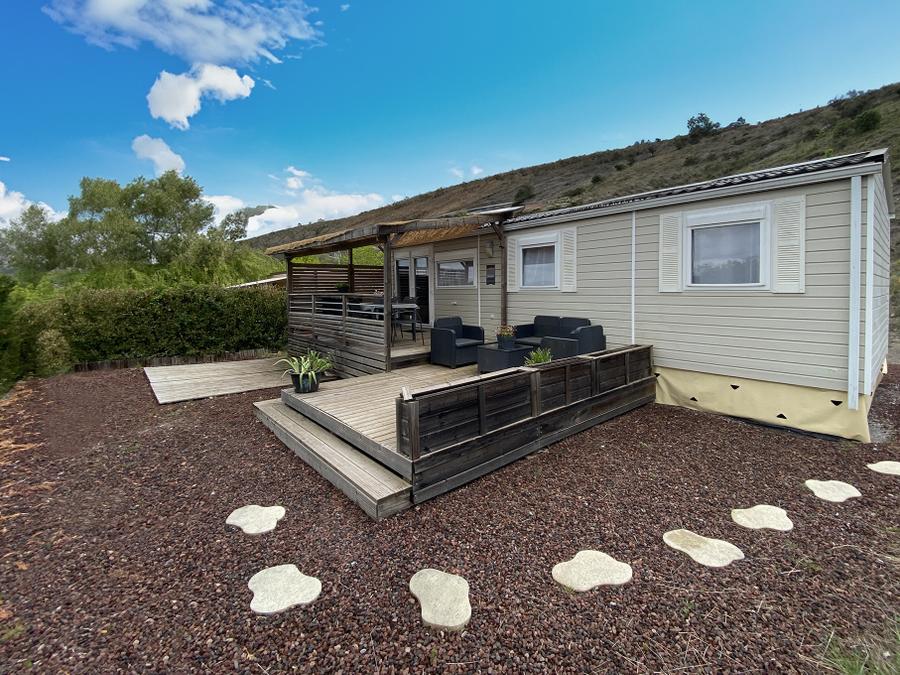 Mobilhome 4 personnes - Mobil-home Luxe 40m² (4p-2ch), Clim, Tv, Lv, lit 160,volets roulants, plancha, Nespresso 0