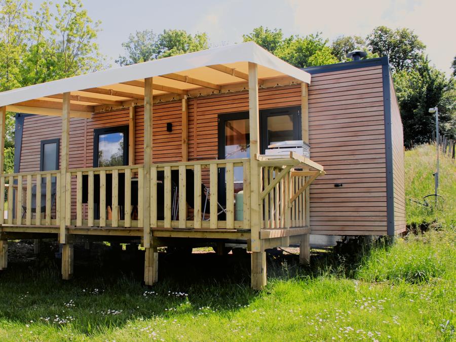 Mobilhome 4 personnes - Mobil-home PREMIUM 4p (33m²) , 2 chbres, clim, TV, Lave-vaisselle, terrasse, lit Queen Size 10