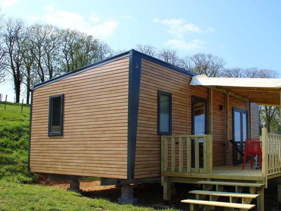 Mobilhome 4 personnes - Mobil-home PREMIUM 4p (33m²) , 2 chbres, clim, TV, Lave-vaisselle, terrasse, lit Queen Size 6