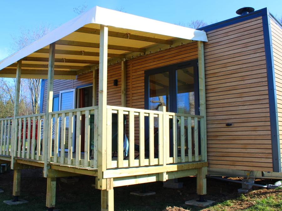 Mobilhome 4 personnes - Mobil-home PREMIUM 4p (33m²) , 2 chbres, clim, TV, Lave-vaisselle, terrasse, lit Queen Size 7