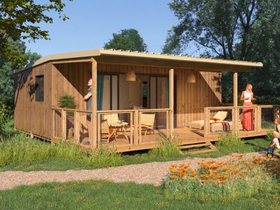 Chalet 5 personnes - Chalet Premium (35m²) avec terrasse couverte, 2 chambres 0