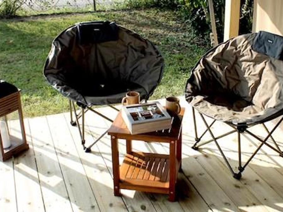 Tente en toile et en bois 5 personnes - Tente Safari KENYA 30m² - 2 chambres - sans sanitaires 5 pers 2