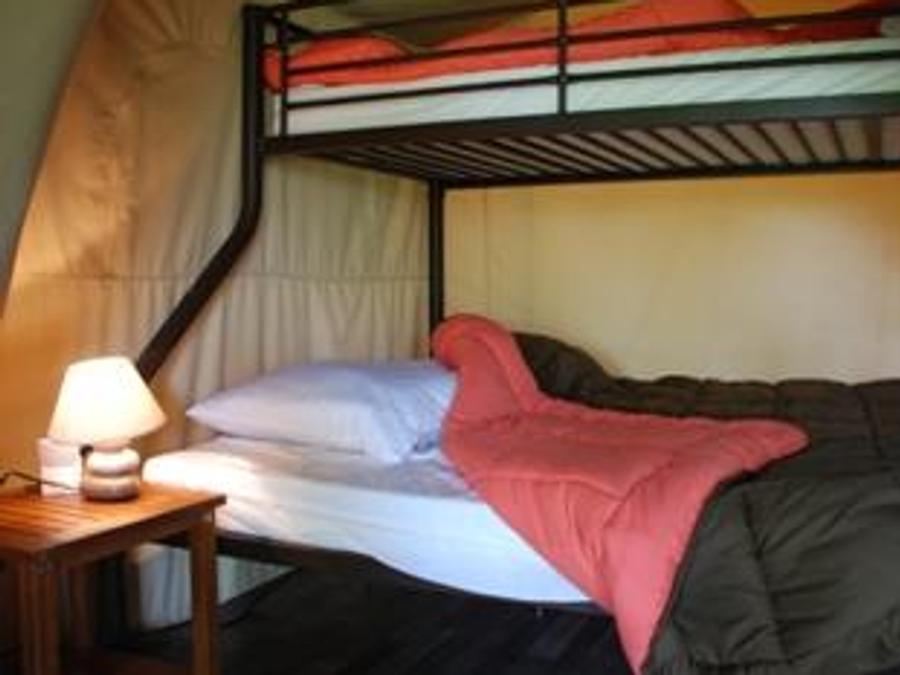 Tente en toile et en bois 5 personnes - Tente Safari KENYA 30m² - 2 chambres - sans sanitaires 5 pers 8