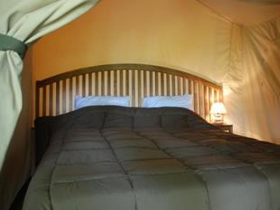 Tente en toile et en bois 5 personnes - Tente Safari KENYA 30m² - 2 chambres - sans sanitaires 5 pers 7