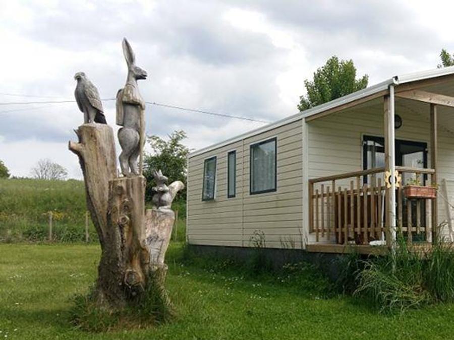 Mobilhome 4 personnes - Mobil home Panama 32m² (23m² +9m² de terrasse) - 2 chambres 4 pers 1