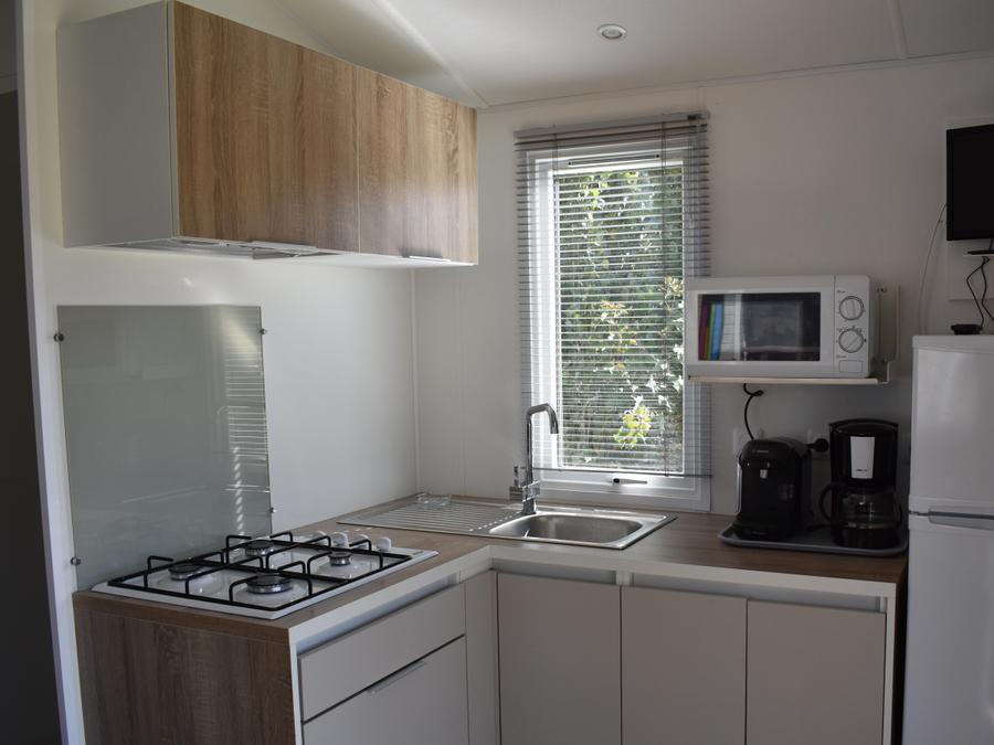 Mobilhome 4 personnes - Mobil home Panama 32m² (23m² +9m² de terrasse) - 2 chambres 4 pers 3