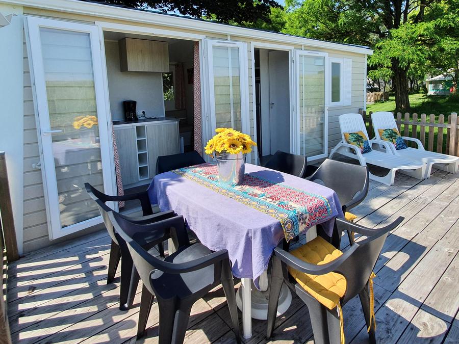 Mobilhome 4 personnes - Mobilhome Evolution 45m² (24m²+21m² de terrasse)- 2 chambres 4 pers 0