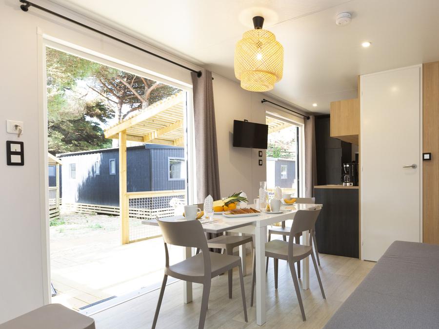 Mobilhome 6 personnes - Mobil-Home Premium 34m² (3 chambres - 6 pers.) + terrasse couverte + TV + draps inclus - 7 nuits 6