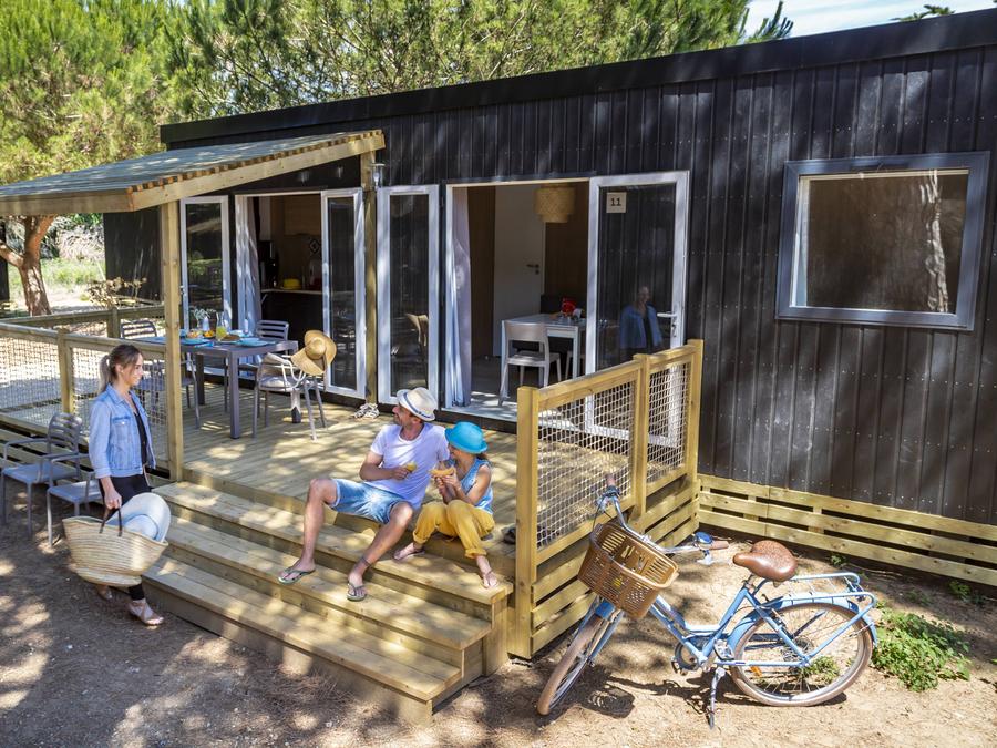 Mobilhome 4 personnes - Mobil-Home Premium 30m² (2 chambres - 4 pers.) + terrasse + TV + draps et serviettes + CLIM - 7nuits 0