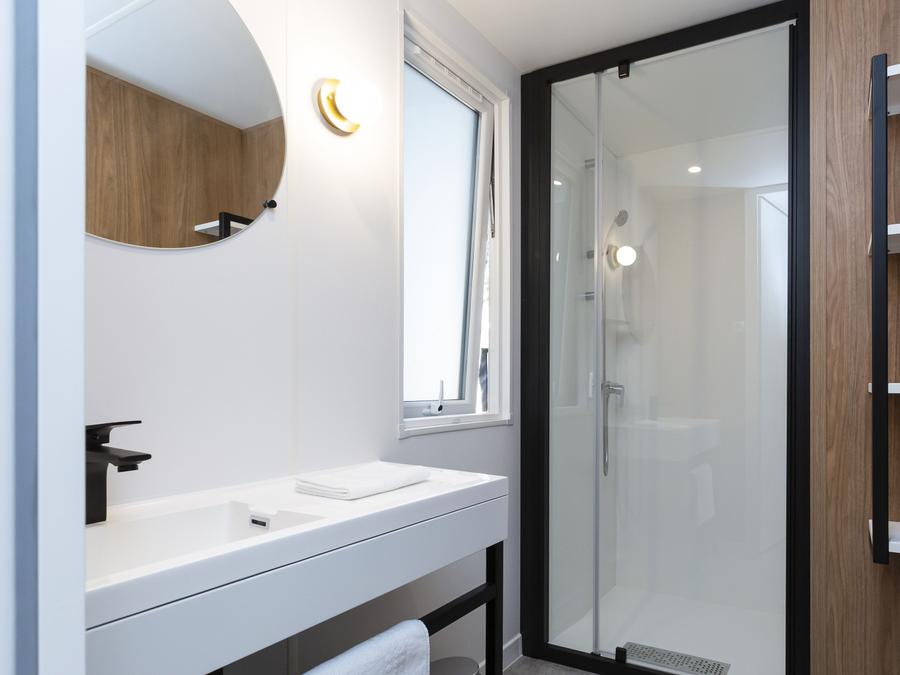 Mobilhome 4 personnes - Mobil-Home Premium 30m² (2 chambres - 4 pers.) + terrasse + TV + draps et serviettes + CLIM - 7nuits 4