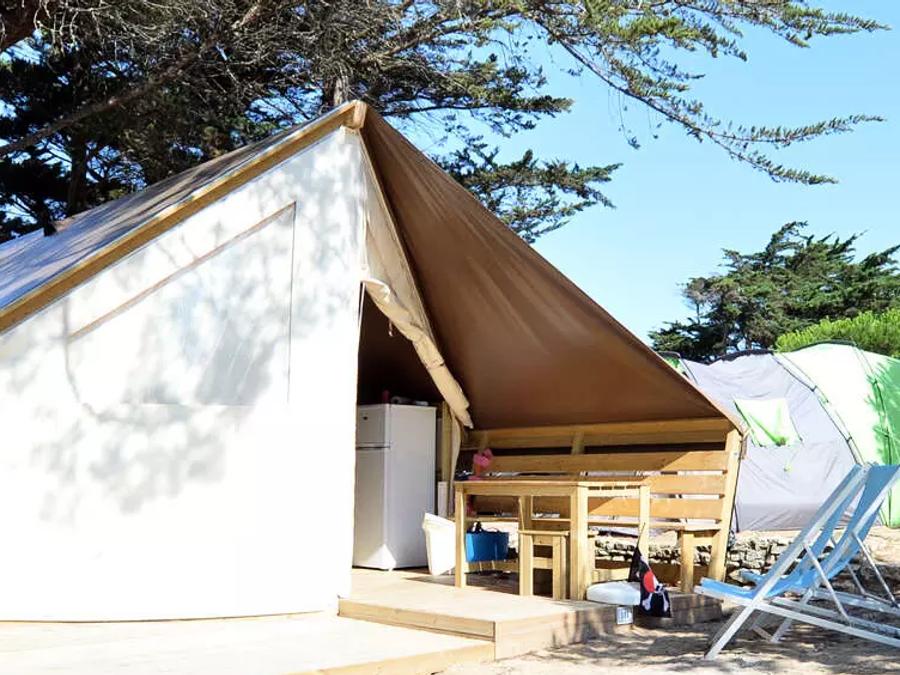 Tente en toile et en bois 4 personnes - Tente Lodge 3 Pièces 4 Personnes Sans Sanitaire 1