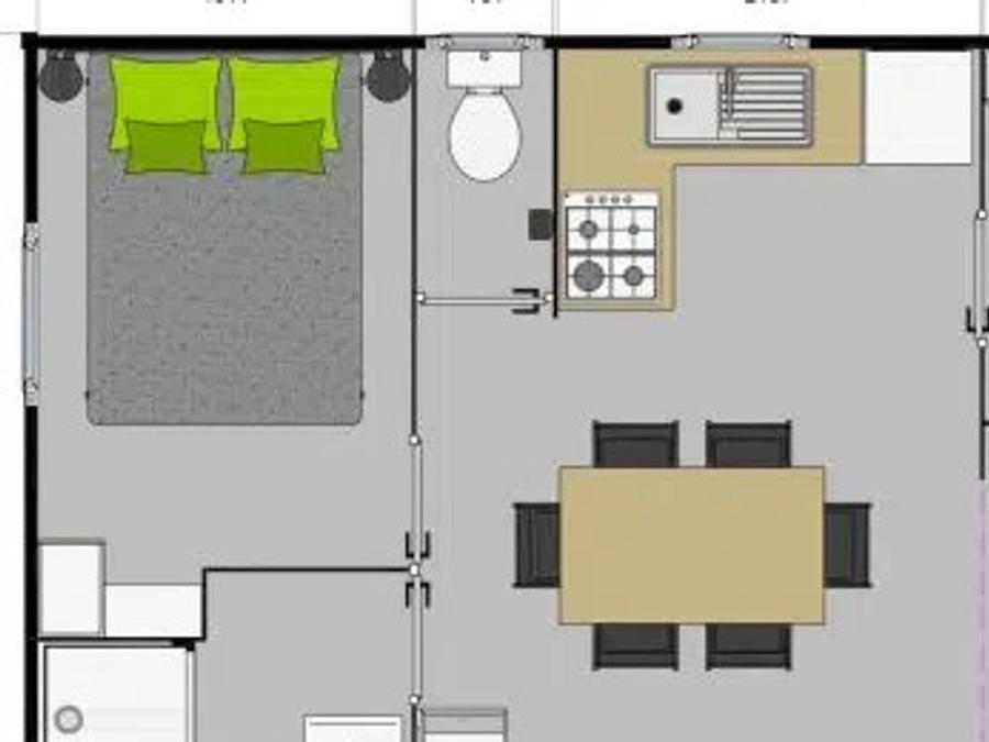 Mobilhome 5 personnes - Mobil-home Confort Plus 2 chambres 5 pers. 4