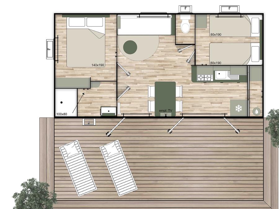 Mobilhome 4 personnes - Trigano 29 0