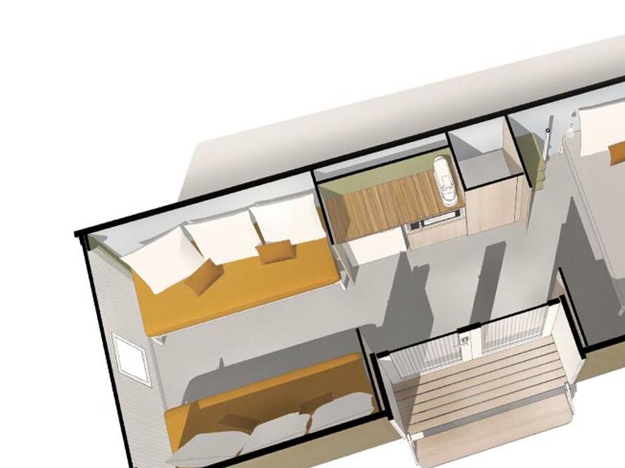 Bungalow toilé 4 personnes - Coco Sweet 5